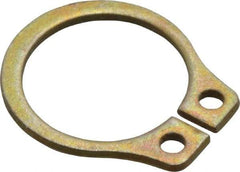 Rotor Clip - 0.321" Groove Diam, 11/32" Shaft Diam, Zinc Yellow Dichromate Steel, Snap External Retaining Rings - 0.029" Groove Width, 0.011" Groove Depth, 0.025" Ring Thickness, Grade 1060-1090 - Exact Industrial Supply