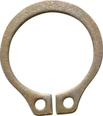 Rotor Clip - 0.382" Groove Diam, 13/32" Shaft Diam, Zinc Yellow Dichromate Steel, Snap External Retaining Rings - 0.029" Groove Width, 0.012" Groove Depth, 0.025" Ring Thickness, Grade 1060-1090 - Exact Industrial Supply