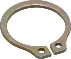 Rotor Clip - 0.468" Groove Diam, 1/2" Shaft Diam, Zinc Yellow Dichromate Steel, Snap External Retaining Rings - 0.039" Groove Width, 0.016" Groove Depth, 0.035" Ring Thickness, Grade 1060-1090 - Exact Industrial Supply