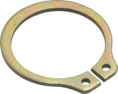 Rotor Clip - 0.646" Groove Diam, 11/16" Shaft Diam, Zinc Yellow Dichromate Steel, Snap External Retaining Rings - 0.046" Groove Width, 0.021" Groove Depth, 0.042" Ring Thickness, Grade 1060-1090 - Exact Industrial Supply