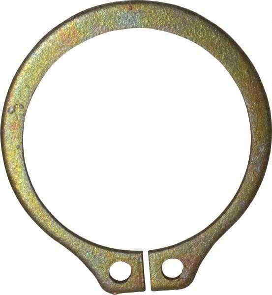 Rotor Clip - 0.94" Groove Diam, 1" Shaft Diam, Zinc Yellow Dichromate Steel, Snap External Retaining Rings - 0.046" Groove Width, 0.03" Groove Depth, 0.042" Ring Thickness, Grade 1060-1090 - Exact Industrial Supply