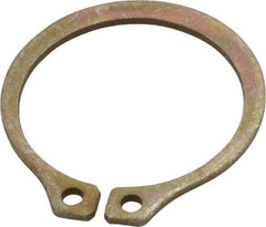 Rotor Clip - 1" Groove Diam, 1-1/16" Shaft Diam, Zinc Yellow Dichromate Steel, Snap External Retaining Rings - 0.056" Groove Width, 0.032" Groove Depth, 0.05" Ring Thickness, Grade 1060-1090 - Exact Industrial Supply