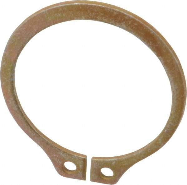 Rotor Clip - 1.059" Groove Diam, 1-1/8" Shaft Diam, Zinc Yellow Dichromate Steel, Snap External Retaining Rings - 0.056" Groove Width, 0.033" Groove Depth, 0.05" Ring Thickness, Grade 1060-1090 - Exact Industrial Supply