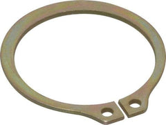 Rotor Clip - 1.118" Groove Diam, 1-3/16" Shaft Diam, Zinc Yellow Dichromate Steel, Snap External Retaining Rings - 0.056" Groove Width, 0.035" Groove Depth, 0.05" Ring Thickness, Grade 1060-1090 - Exact Industrial Supply