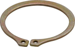 Rotor Clip - 1.232" Groove Diam, 1-5/16" Shaft Diam, Zinc Yellow Dichromate Steel, Snap External Retaining Rings - 0.056" Groove Width, 0.04" Groove Depth, 0.05" Ring Thickness, Grade 1060-1090 - Exact Industrial Supply