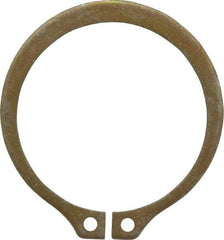 Rotor Clip - 1.291" Groove Diam, 1-3/8" Shaft Diam, Zinc Yellow Dichromate Steel, Snap External Retaining Rings - 0.056" Groove Width, 0.042" Groove Depth, 0.05" Ring Thickness, Grade 1060-1090 - Exact Industrial Supply