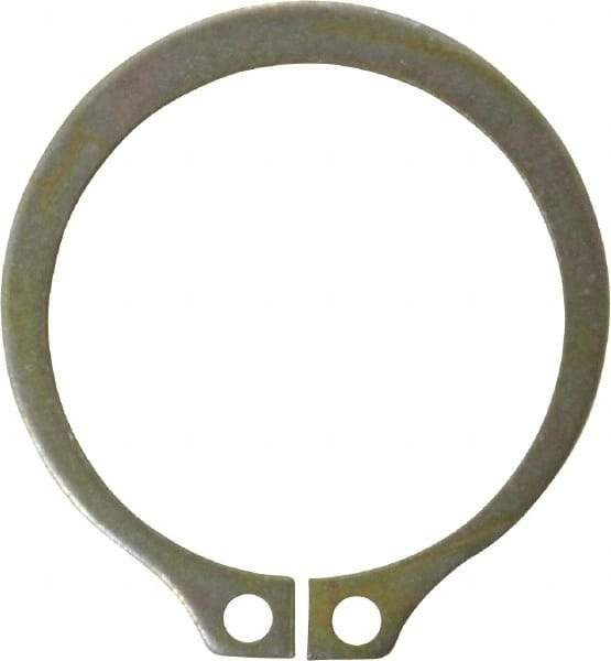 Rotor Clip - 1.529" Groove Diam, 1-5/8" Shaft Diam, Zinc Yellow Dichromate Steel, Snap External Retaining Rings - 0.068" Groove Width, 0.048" Groove Depth, 0.062" Ring Thickness, Grade 1060-1090 - Exact Industrial Supply