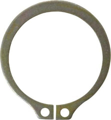 Rotor Clip - 1.529" Groove Diam, 1-5/8" Shaft Diam, Zinc Yellow Dichromate Steel, Snap External Retaining Rings - 0.068" Groove Width, 0.048" Groove Depth, 0.062" Ring Thickness, Grade 1060-1090 - Exact Industrial Supply