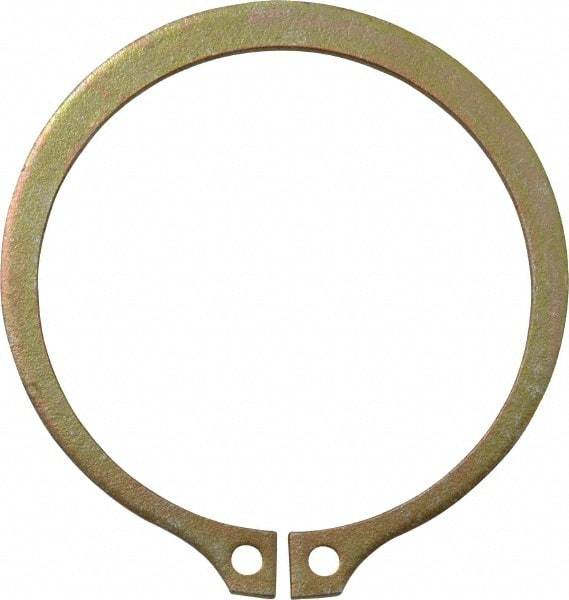 Rotor Clip - 2.239" Groove Diam, 2-3/8" Shaft Diam, Zinc Yellow Dichromate Steel, Snap External Retaining Rings - 0.086" Groove Width, 0.068" Groove Depth, 0.078" Ring Thickness, Grade 1060-1090 - Exact Industrial Supply