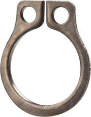 Rotor Clip - 0.23" Groove Diam, 1/4" Shaft Diam, Zinc-Plated Stainless Steel, Snap External Retaining Rings - 0.029" Groove Width, 0.01" Groove Depth, 0.025" Ring Thickness, Grade 15-7 Grade 632 - Exact Industrial Supply