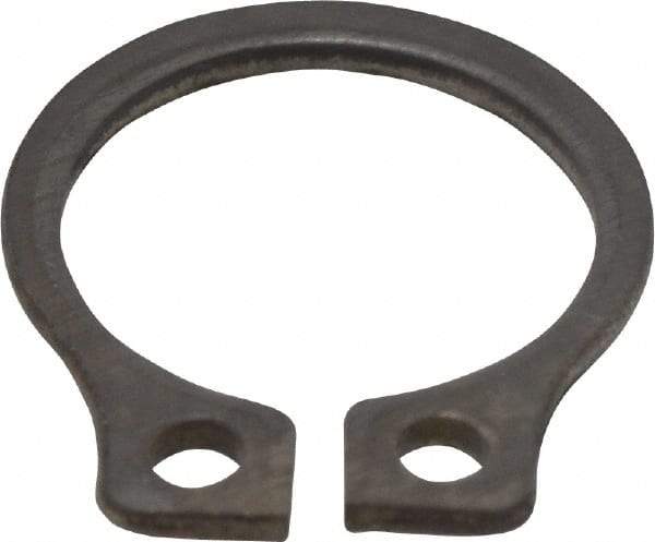 Rotor Clip - 0.29" Groove Diam, 5/16" Shaft Diam, Zinc-Plated Stainless Steel, Snap External Retaining Rings - 0.029" Groove Width, 0.011" Groove Depth, 0.025" Ring Thickness, Grade 15-7 Grade 632 - Exact Industrial Supply