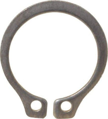 Rotor Clip - 0.412" Groove Diam, 7/16" Shaft Diam, Zinc-Plated Stainless Steel, Snap External Retaining Rings - 0.029" Groove Width, 0.013" Groove Depth, 0.025" Ring Thickness, Grade 15-7 Grade 632 - Exact Industrial Supply