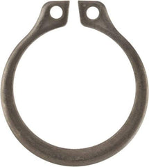 Rotor Clip - 0.53" Groove Diam, 9/16" Shaft Diam, Zinc-Plated Stainless Steel, Snap External Retaining Rings - 0.039" Groove Width, 0.016" Groove Depth, 0.035" Ring Thickness, Grade 15-7 Grade 632 - Exact Industrial Supply