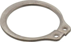 Rotor Clip - 0.646" Groove Diam, 11/16" Shaft Diam, Zinc-Plated Stainless Steel, Snap External Retaining Rings - 0.046" Groove Width, 0.021" Groove Depth, 0.042" Ring Thickness, Grade 15-7 Grade 632 - Exact Industrial Supply