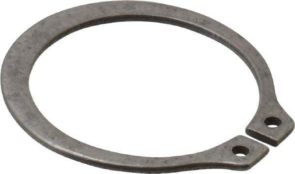 Rotor Clip - 0.821" Groove Diam, 7/8" Shaft Diam, Zinc-Plated Stainless Steel, Snap External Retaining Rings - 0.046" Groove Width, 0.027" Groove Depth, 0.042" Ring Thickness, Grade 15-7 Grade 632 - Exact Industrial Supply
