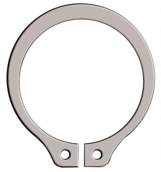 Rotor Clip - 0.261" Groove Diam, 9/32" Shaft Diam, Zinc-Plated Stainless Steel, Snap External Retaining Rings - 0.029" Groove Width, 0.01" Groove Depth, 0.025" Ring Thickness, Grade 15-7 Grade 632 - Exact Industrial Supply