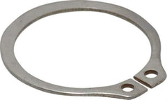 Rotor Clip - 0.94" Groove Diam, 1" Shaft Diam, Zinc-Plated Stainless Steel, Snap External Retaining Rings - 0.046" Groove Width, 0.03" Groove Depth, 0.042" Ring Thickness, Grade 15-7 Grade 632 - Exact Industrial Supply