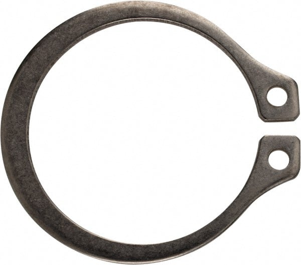 Rotor Clip - 15/32" Shaft Diam, 0.443" Groove Diam, Stainless Steel External SH Style Retaining Ring - Exact Industrial Supply