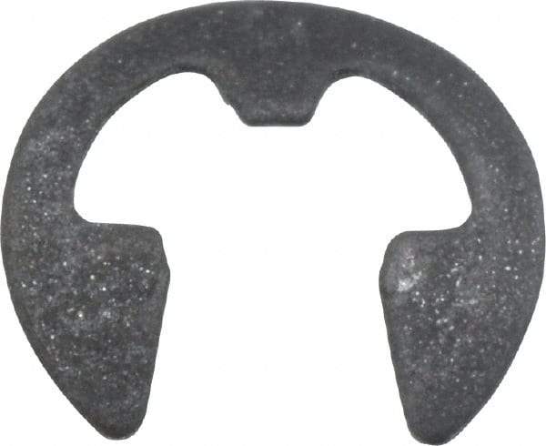 Rotor Clip - 0.095" Groove Diam, 1/8" Shaft Diam, Phosphate Steel, Bowed E Style External Retaining Rings - 0.022" Groove Width, 0.015" Groove Depth, 0.01" Ring Thickness, Grade 1060-1090 - Exact Industrial Supply