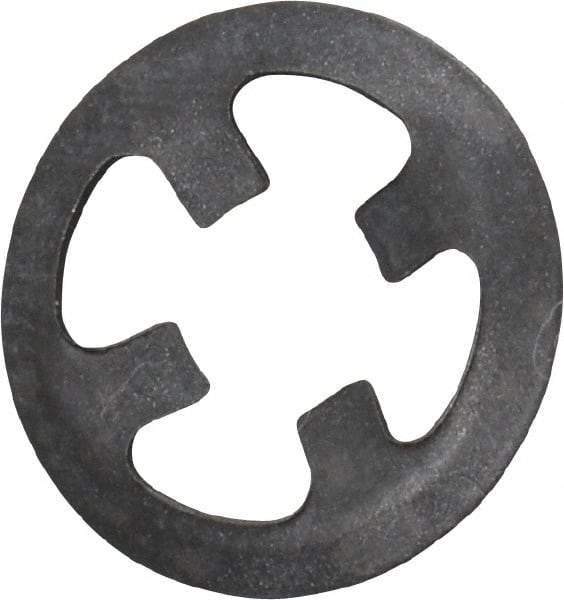Rotor Clip - 5/32" Shaft Diam, Phosphate Steel, Self Locking External Retaining Rings - 0.01" Ring Thickness, Grade 1060-1090 - Exact Industrial Supply