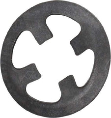 Rotor Clip - 5/32" Shaft Diam, Phosphate Steel, Self Locking External Retaining Rings - 0.01" Ring Thickness, Grade 1060-1090 - Exact Industrial Supply