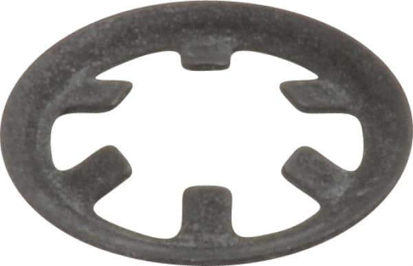 Rotor Clip - 1/4" Shaft Diam, Phosphate Steel, Self Locking External Retaining Rings - 0.015" Ring Thickness, Grade 1060-1090 - Exact Industrial Supply