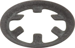 Rotor Clip - 1/4" Shaft Diam, Phosphate Steel, Self Locking External Retaining Rings - 0.015" Ring Thickness, Grade 1060-1090 - Exact Industrial Supply