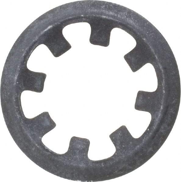 Rotor Clip - 5/16" Shaft Diam, Phosphate Steel, Self Locking External Retaining Rings - 0.015" Ring Thickness, Grade 1060-1090 - Exact Industrial Supply