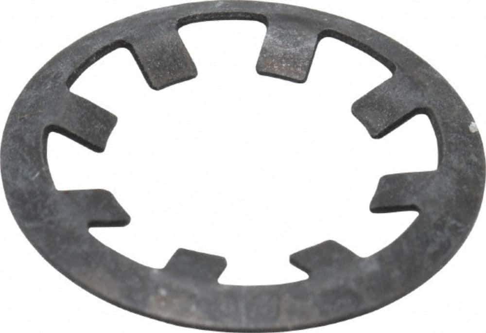 Rotor Clip - 3/8" Shaft Diam, Phosphate Steel, Self Locking External Retaining Rings - 0.015" Ring Thickness, Grade 1060-1090 - Exact Industrial Supply