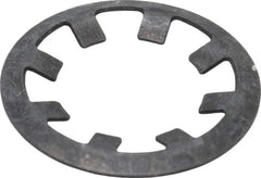 Rotor Clip - 3/8" Shaft Diam, Phosphate Steel, Self Locking External Retaining Rings - 0.015" Ring Thickness, Grade 1060-1090 - Exact Industrial Supply