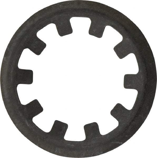 Rotor Clip - 7/16" Shaft Diam, Phosphate Steel, Self Locking External Retaining Rings - 0.015" Ring Thickness, Grade 1060-1090 - Exact Industrial Supply