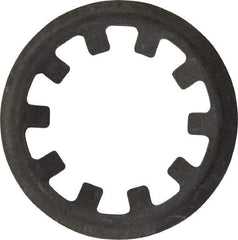 Rotor Clip - 7/16" Shaft Diam, Phosphate Steel, Self Locking External Retaining Rings - 0.015" Ring Thickness, Grade 1060-1090 - Exact Industrial Supply