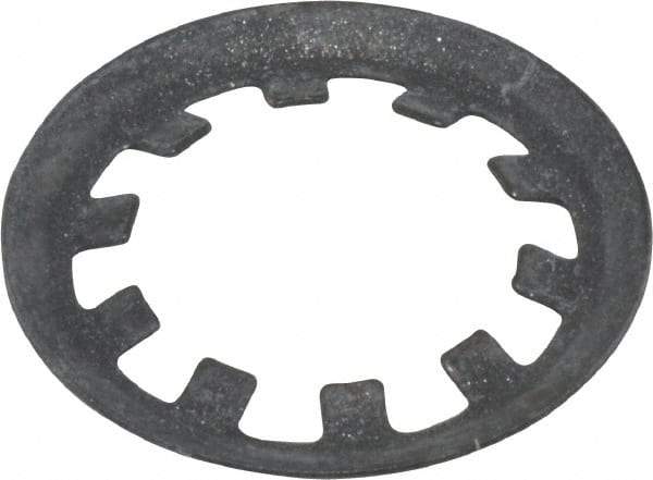 Rotor Clip - 1/2" Shaft Diam, Phosphate Steel, Self Locking External Retaining Rings - 0.015" Ring Thickness, Grade 1060-1090 - Exact Industrial Supply