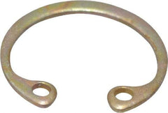 Rotor Clip - 0.015" Thick, Zinc Yellow Dichromate Finish, Steel Snap Internal Retaining Ring - 0.02" Groove Width, 0.009" Groove Depth, 0.33" Groove Diam, Grade 1060-1090 - Exact Industrial Supply