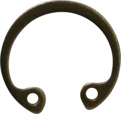 Rotor Clip - 0.025" Thick, Zinc Yellow Dichromate Finish, Steel Snap Internal Retaining Ring - 0.029" Groove Width, 0.012" Groove Depth, 0.461" Groove Diam, Grade 1060-1090 - Exact Industrial Supply