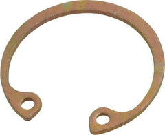 Rotor Clip - 0.035" Thick, Zinc Yellow Dichromate Finish, Steel Snap Internal Retaining Ring - 0.039" Groove Width, 0.023" Groove Depth, 0.796" Groove Diam, Grade 1060-1090 - Exact Industrial Supply