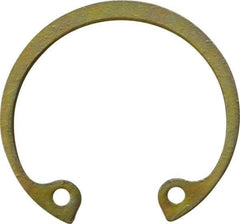 Rotor Clip - 0.042" Thick, Zinc Yellow Dichromate Finish, Steel Snap Internal Retaining Ring - 0.046" Groove Width, 0.028" Groove Depth, 0.931" Groove Diam, Grade 1060-1090 - Exact Industrial Supply