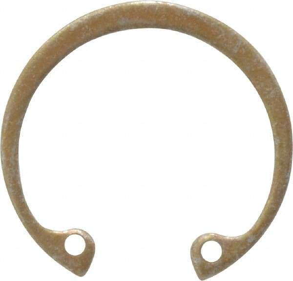 Rotor Clip - 0.05" Thick, Zinc Yellow Dichromate Finish, Steel Snap Internal Retaining Ring - 0.056" Groove Width, 0.036" Groove Depth, 1.197" Groove Diam, Grade 1060-1090 - Exact Industrial Supply