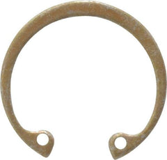 Rotor Clip - 0.05" Thick, Zinc Yellow Dichromate Finish, Steel Snap Internal Retaining Ring - 0.056" Groove Width, 0.036" Groove Depth, 1.197" Groove Diam, Grade 1060-1090 - Exact Industrial Supply