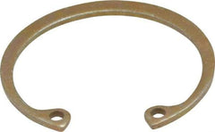 Rotor Clip - 0.05" Thick, Zinc Yellow Dichromate Finish, Steel Snap Internal Retaining Ring - 0.056" Groove Width, 0.04" Groove Depth, 1.33" Groove Diam, Grade 1060-1090 - Exact Industrial Supply