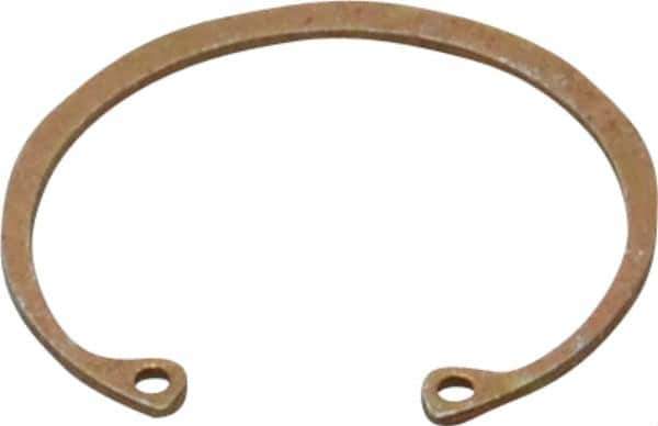 Rotor Clip - 0.05" Thick, Zinc Yellow Dichromate Finish, Steel Snap Internal Retaining Ring - 0.056" Groove Width, 0.047" Groove Depth, 1.594" Groove Diam, Grade 1060-1090 - Exact Industrial Supply