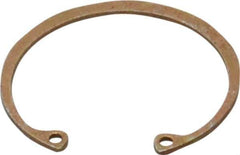 Rotor Clip - 0.05" Thick, Zinc Yellow Dichromate Finish, Steel Snap Internal Retaining Ring - 0.056" Groove Width, 0.047" Groove Depth, 1.594" Groove Diam, Grade 1060-1090 - Exact Industrial Supply