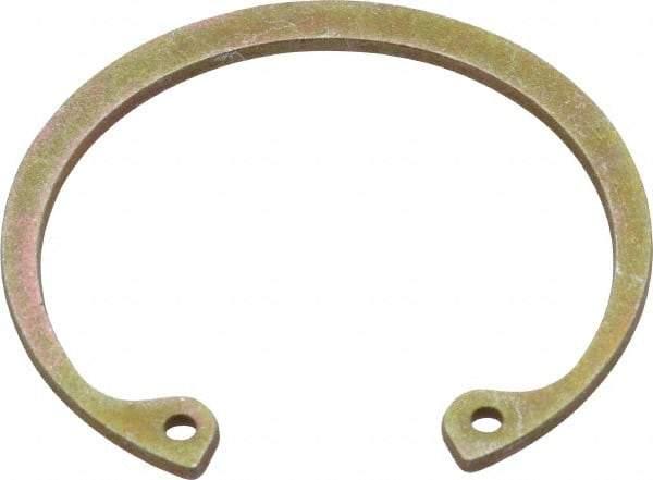 Rotor Clip - 0.062" Thick, Zinc Yellow Dichromate Finish, Steel Snap Internal Retaining Ring - 0.068" Groove Width, 0.05" Groove Depth, 1.725" Groove Diam, Grade 1060-1090 - Exact Industrial Supply