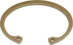 Rotor Clip - 0.062" Thick, Zinc Yellow Dichromate Finish, Steel Snap Internal Retaining Ring - 0.068" Groove Width, 0.054" Groove Depth, 1.858" Groove Diam, Grade 1060-1090 - Exact Industrial Supply