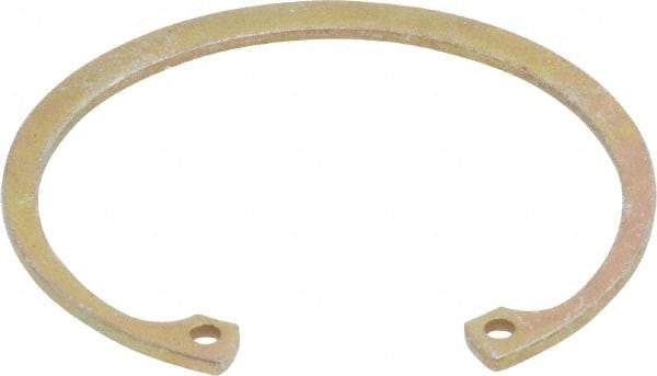 Rotor Clip - 0.062" Thick, Zinc Yellow Dichromate Finish, Steel Snap Internal Retaining Ring - 0.068" Groove Width, 0.061" Groove Depth, 2.122" Groove Diam, Grade 1060-1090 - Exact Industrial Supply