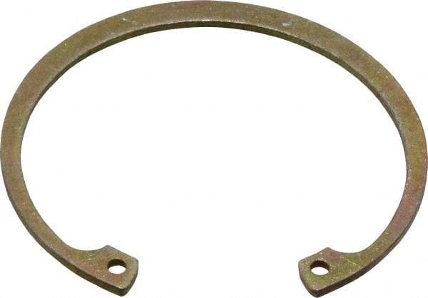 Rotor Clip - 0.078" Thick, Zinc Yellow Dichromate Finish, Steel Snap Internal Retaining Ring - 0.086" Groove Width, 0.074" Groove Depth, 2.648" Groove Diam, Grade 1060-1090 - Exact Industrial Supply