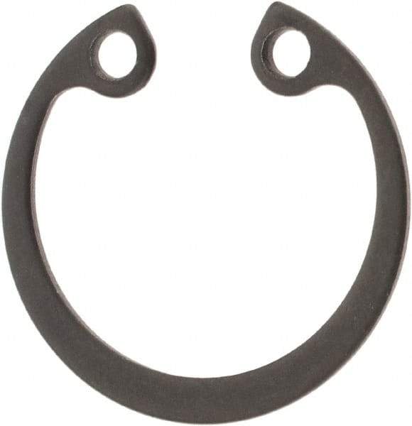 Rotor Clip - 21mm Nominal, 1mm Thick, Phosphate Finish, Steel Snap Internal Retaining Ring - 1.1mm Groove Width, 0.5mm Groove Depth, 21mm Groove Diam, Grade 1060-1090 - Exact Industrial Supply