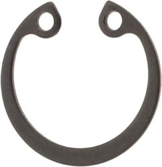 Rotor Clip - 21mm Nominal, 1mm Thick, Phosphate Finish, Steel Snap Internal Retaining Ring - 1.1mm Groove Width, 0.5mm Groove Depth, 21mm Groove Diam, Grade 1060-1090 - Exact Industrial Supply