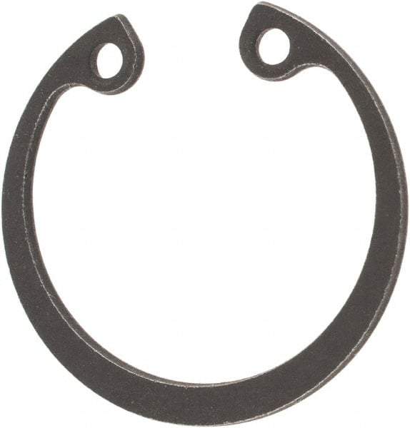 Rotor Clip - 25.2mm Nominal, 1.2mm Thick, Phosphate Finish, Steel Snap Internal Retaining Ring - 1.3mm Groove Width, 0.6mm Groove Depth, 25.2mm Groove Diam, Grade 1060-1090 - Exact Industrial Supply