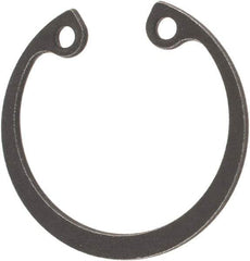 Rotor Clip - 25.2mm Nominal, 1.2mm Thick, Phosphate Finish, Steel Snap Internal Retaining Ring - 1.3mm Groove Width, 0.6mm Groove Depth, 25.2mm Groove Diam, Grade 1060-1090 - Exact Industrial Supply